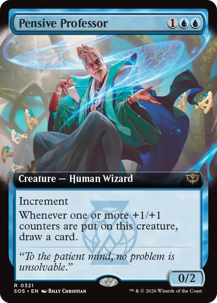 Image for Pensive Professor (Extended Art) (Secrets of Strixhaven) (321) - Magic: The Gathering