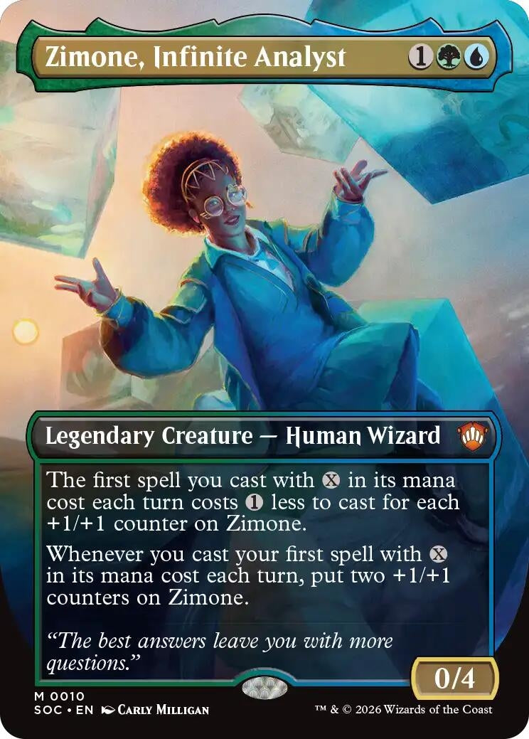 Image for Zimone, Infinite Analyst (Borderless) (Secrets of Strixhaven) (10) - Magic: The Gathering