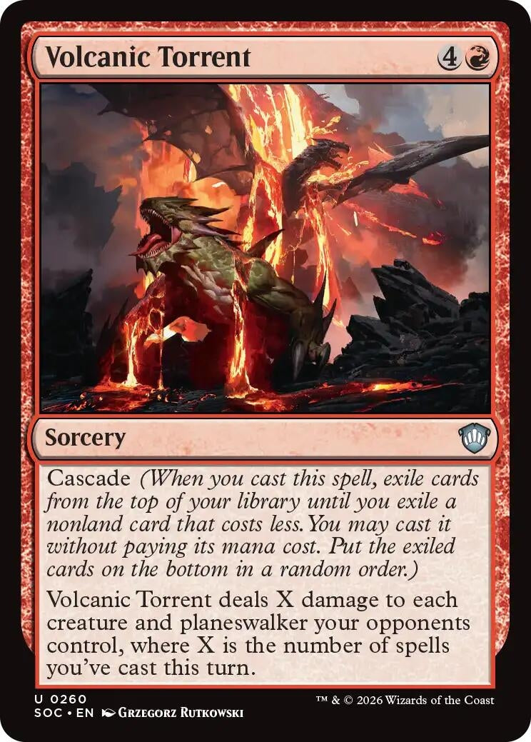 Image for Volcanic Torrent (Secrets of Strixhaven) (260) - Magic: The Gathering
