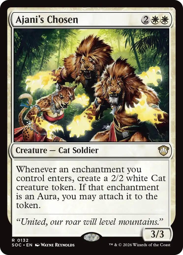 Image for Ajani's Chosen (Secrets of Strixhaven) (132) - Magic: The Gathering