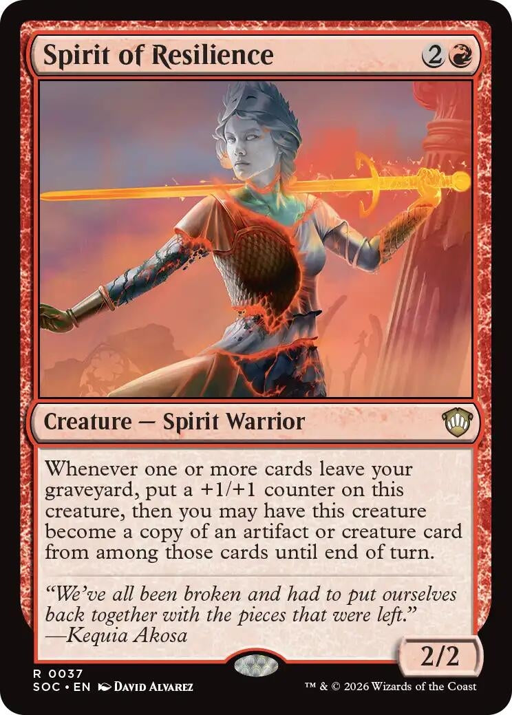 Image for Spirit of Resilience (Secrets of Strixhaven) (37) - Magic: The Gathering