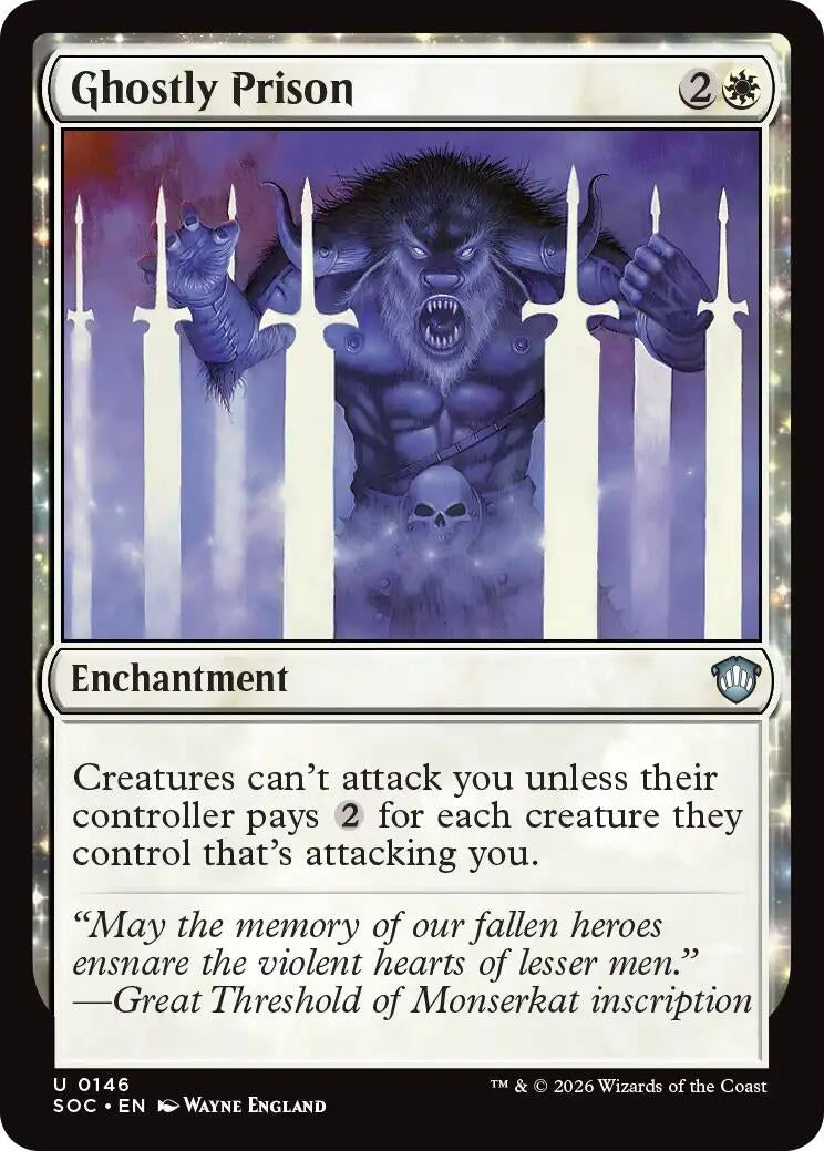Image for Ghostly Prison (Secrets of Strixhaven) (146) - Magic: The Gathering