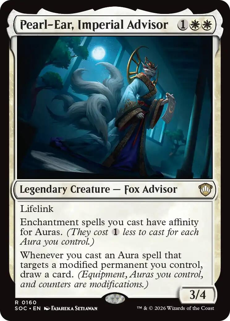 Image for Pearl-Ear, Imperial Advisor (Secrets of Strixhaven) (160) - Magic: The Gathering