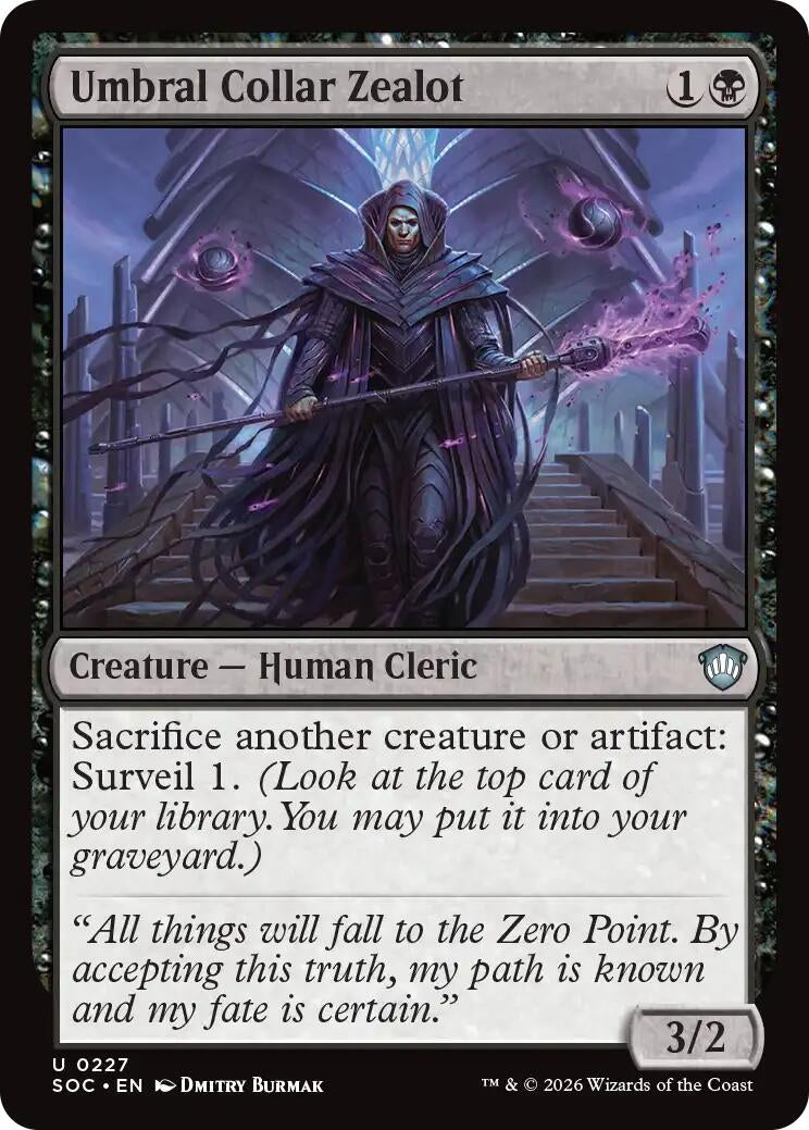 Image for Umbral Collar Zealot (Secrets of Strixhaven) (227) - Magic: The Gathering