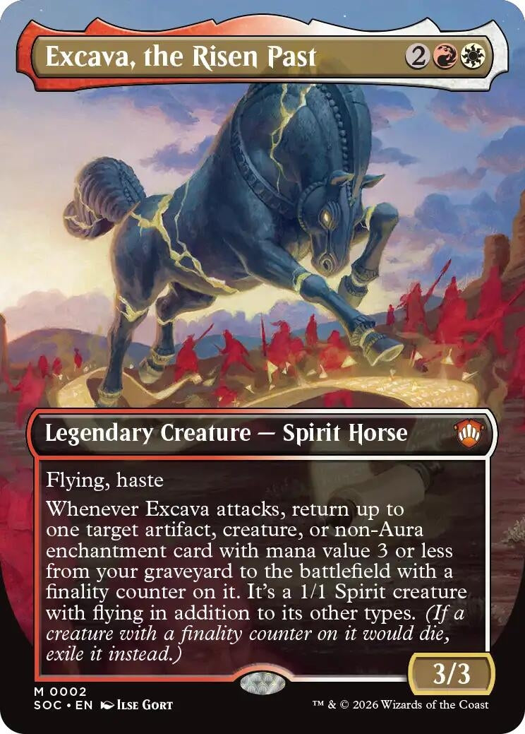 Image for Excava, the Risen Past (Borderless) (Secrets of Strixhaven) (2) - Magic: The Gathering