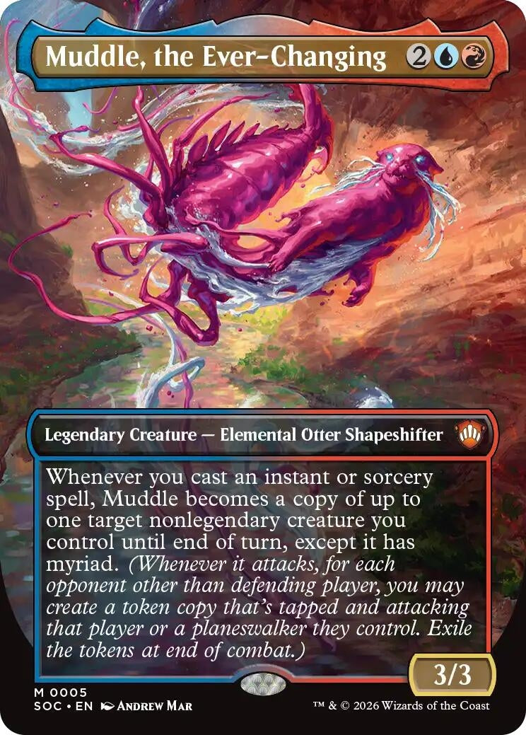 Image for Muddle, the Ever-Changing (Borderless) (Secrets of Strixhaven) (5) - Magic: The Gathering