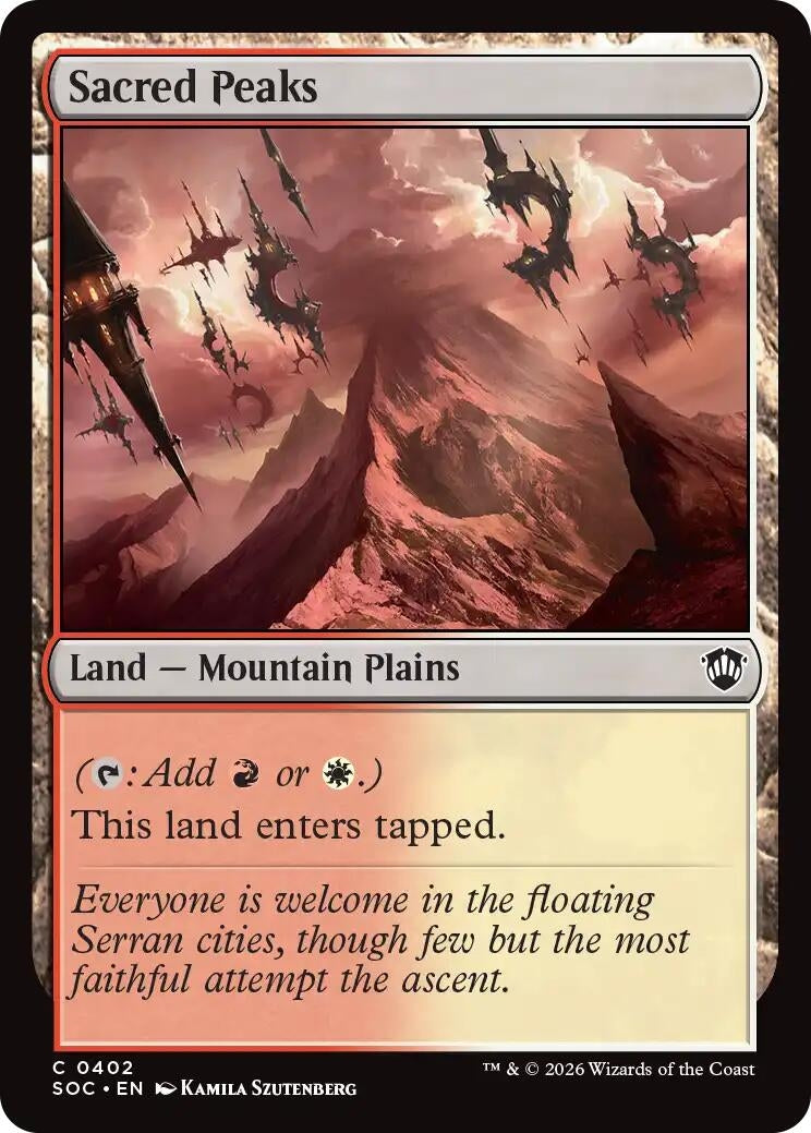 Image for Sacred Peaks (Secrets of Strixhaven) (402) - Magic: The Gathering