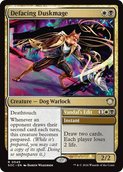 Defacing Duskmage (Commander: Secrets of Strixhaven) (45)