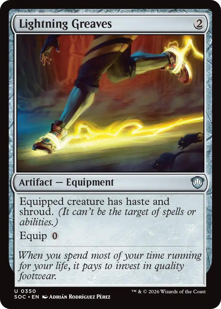 Image for Lightning Greaves (Commander: Secrets of Strixhaven) (350) - Magic: The Gathering