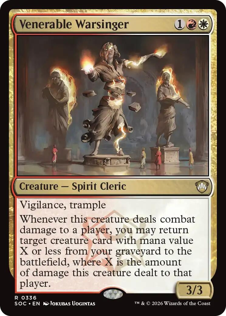 Image for Venerable Warsinger (Commander: Secrets of Strixhaven) (336) - Magic: The Gathering