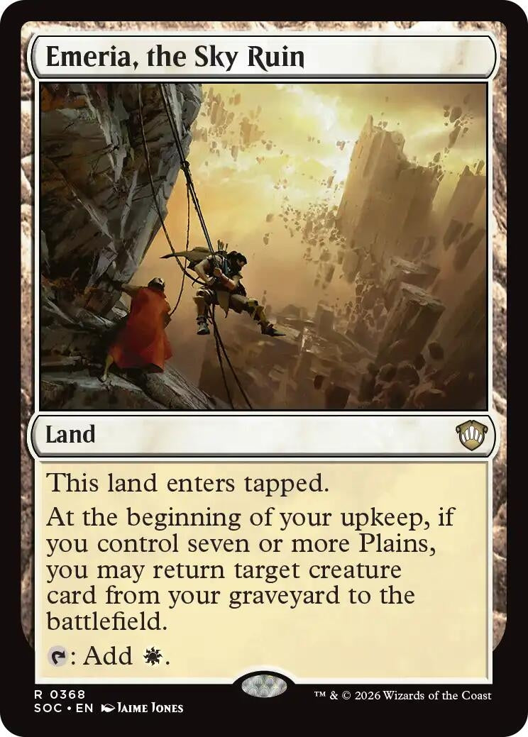 Image for Emeria, the Sky Ruin (Commander: Secrets of Strixhaven) (368) - Magic: The Gathering