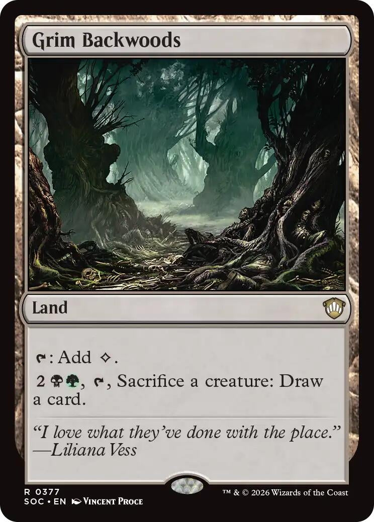 Image for Grim Backwoods (Commander: Secrets of Strixhaven) (377) - Magic: The Gathering