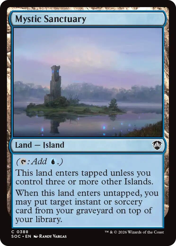 Image for Mystic Sanctuary (Commander: Secrets of Strixhaven) (388) - Magic: The Gathering