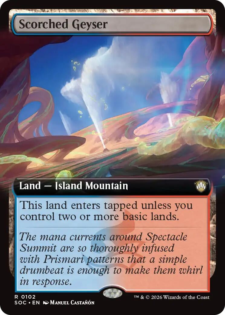 Image for Scorched Geyser (Extended Art) (Commander: Secrets of Strixhaven) (102) - Magic: The Gathering