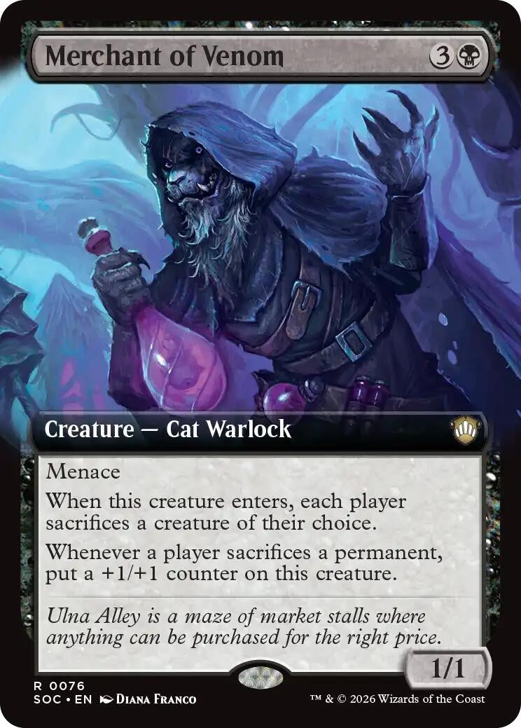 Image for Merchant of Venom (Extended Art) (Commander: Secrets of Strixhaven) (76) - Magic: The Gathering