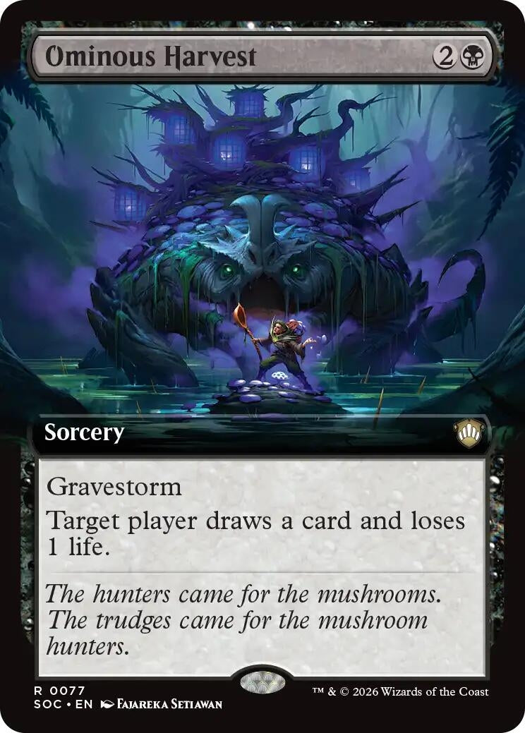 Image for Ominous Harvest (Extended Art) (Commander: Secrets of Strixhaven) (77) - Magic: The Gathering