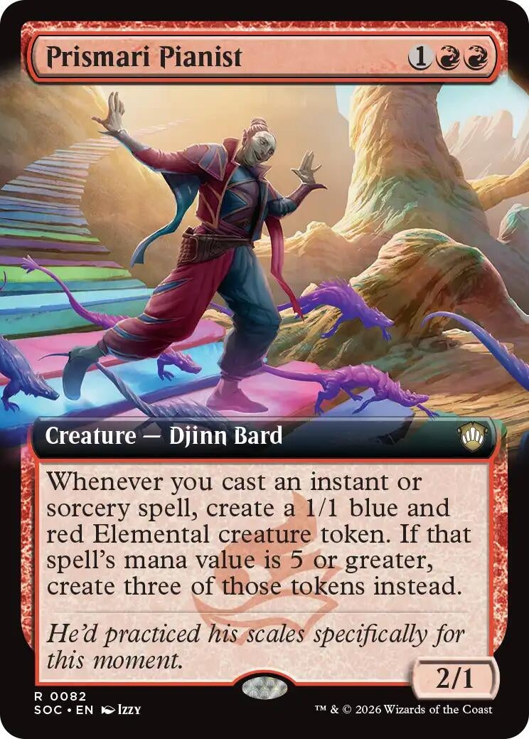 Image for Prismari Pianist (Extended Art) (Commander: Secrets of Strixhaven) (82) - Magic: The Gathering