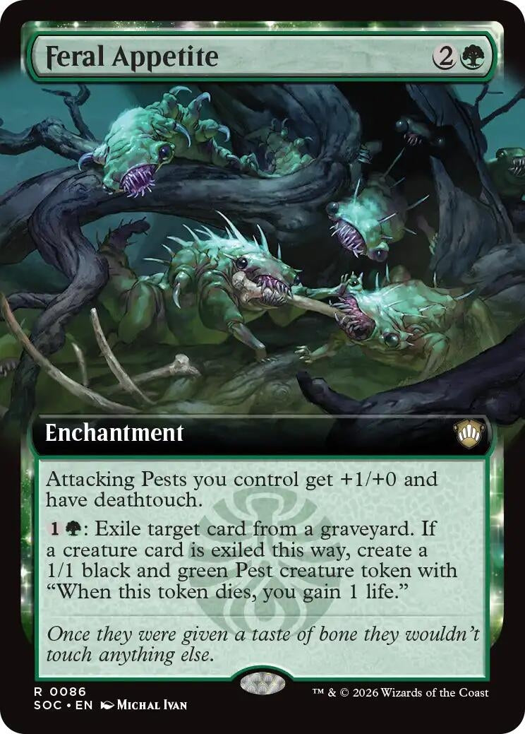 Image for Feral Appetite (Extended Art) (Commander: Secrets of Strixhaven) (86) - Magic: The Gathering