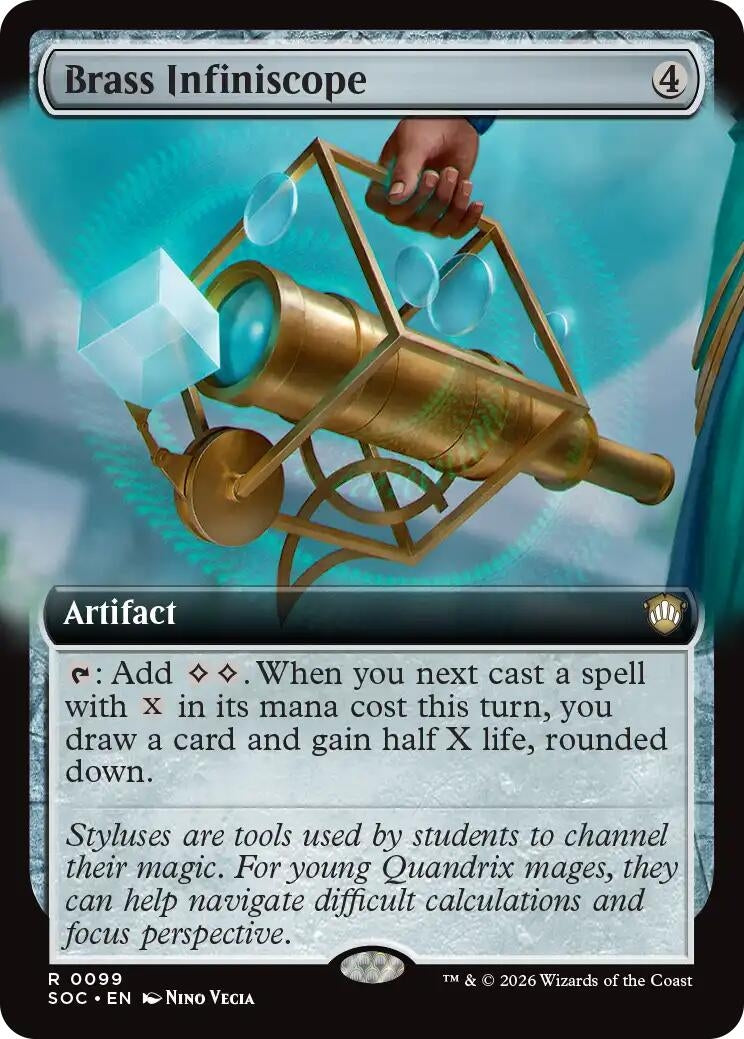 Image for Brass Infiniscope (Extended Art) (Commander: Secrets of Strixhaven) (99) - Magic: The Gathering