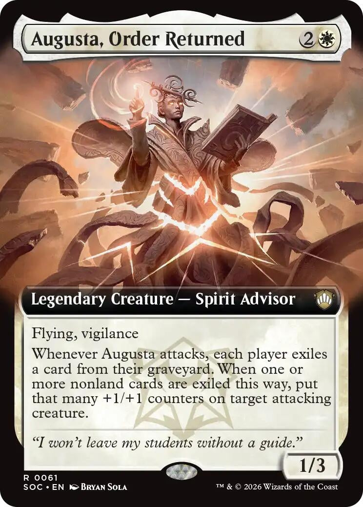 Image for Augusta, Order Returned (Extended Art) (Commander: Secrets of Strixhaven) (61) - Magic: The Gathering