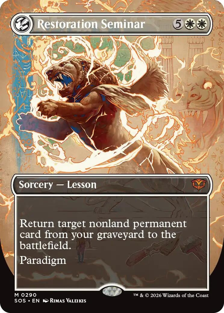 Image for Restoration Seminar (Borderless) (Secrets of Strixhaven) (290) - Magic: The Gathering