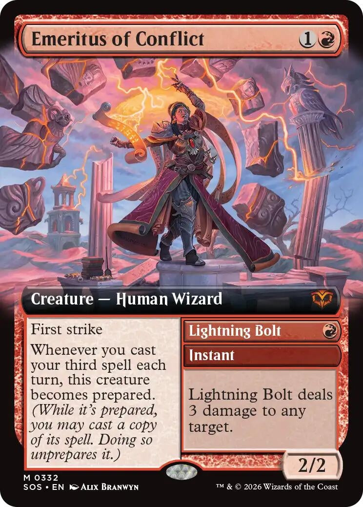 Image for Emeritus of Conflict (Extended Art) (Secrets of Strixhaven) (332) - Magic: The Gathering