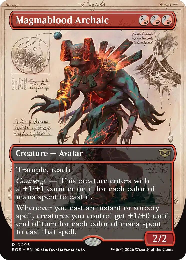 Image for Magmablood Archaic (Borderless) (Secrets of Strixhaven) (295) - Magic: The Gathering