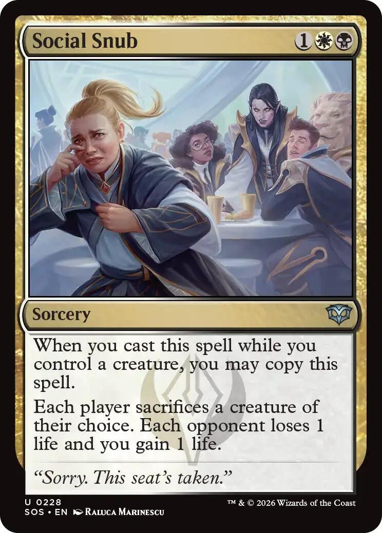 Image for Social Snub (Secrets of Strixhaven) (228) - Magic: The Gathering