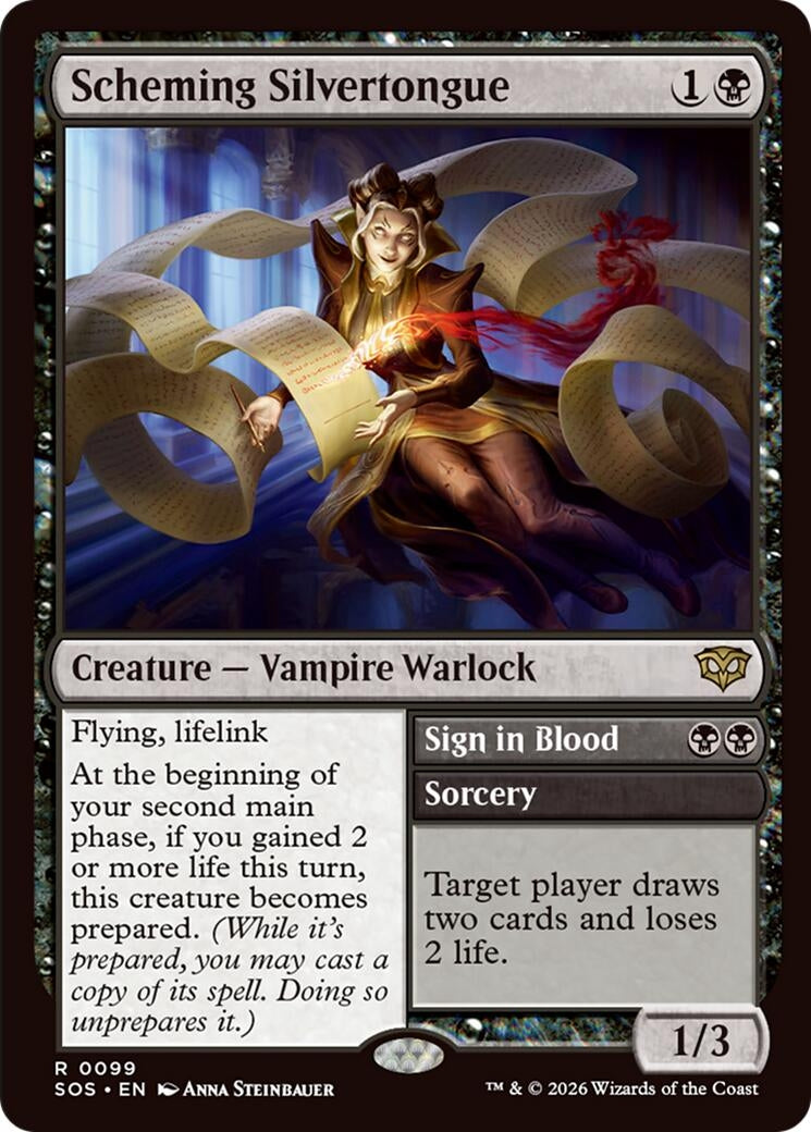 Image for Scheming Silvertongue (Secrets of Strixhaven) (99) - Magic: The Gathering