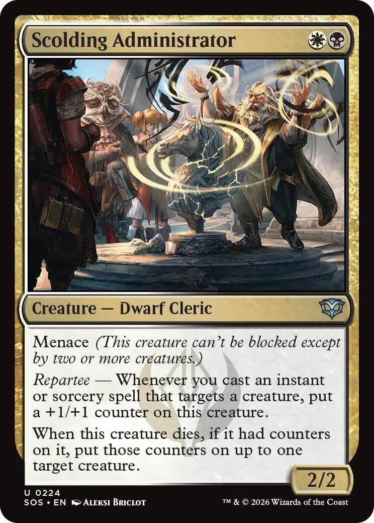 Image for Scolding Administrator (Secrets of Strixhaven) (224) - Magic: The Gathering
