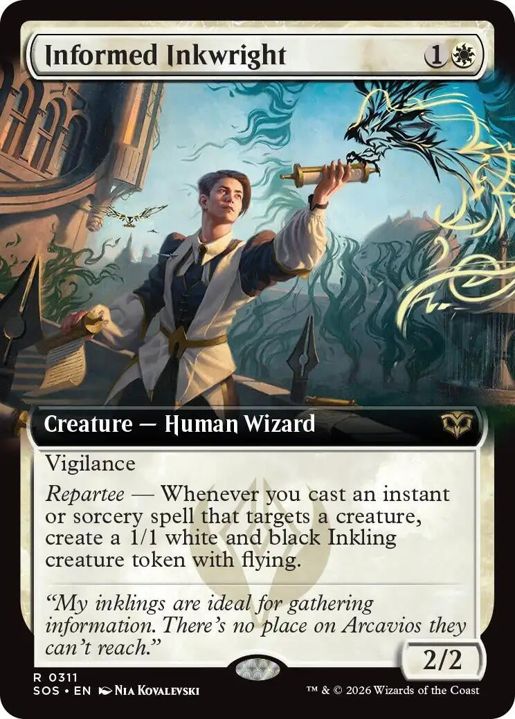 Image for Informed Inkwright (Extended Art) (Secrets of Strixhaven) (311) - Magic: The Gathering