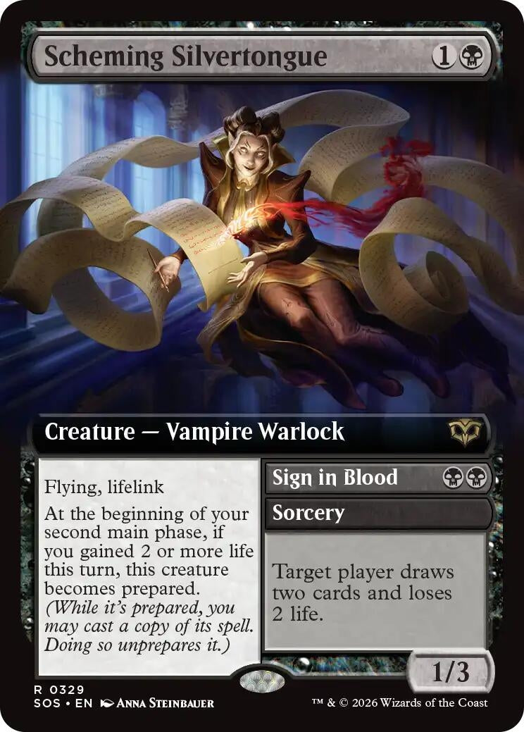 Image for Scheming Silvertongue (Extended Art) (Secrets of Strixhaven) (329) - Magic: The Gathering