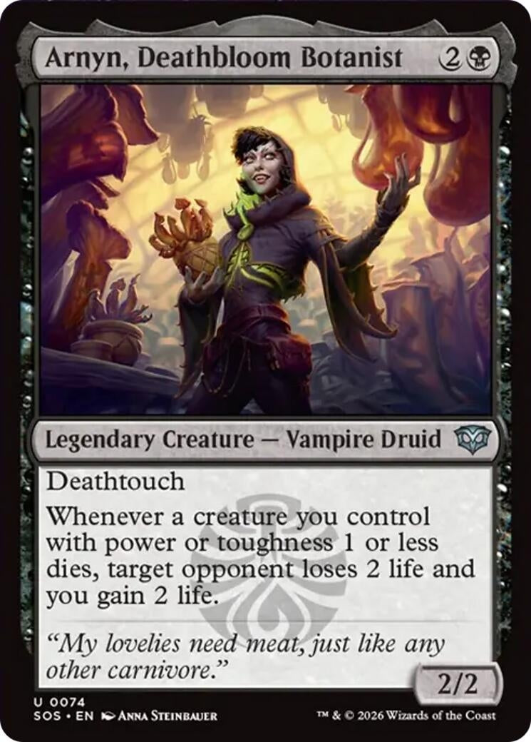 Image for Arnyn, Deathbloom Botanist (Secrets of Strixhaven) (74) - Magic: The Gathering