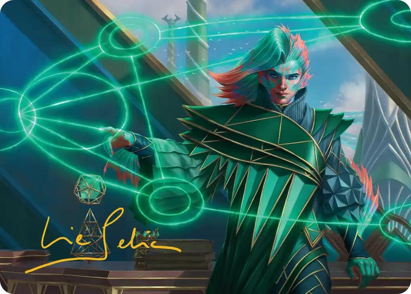 Image for Nev, the Practical Dean Art Card (Gold-Stamped Signature) (Art Series: Secrets of Strixhaven) (37) (ASSOS) - Magic: The Gathering