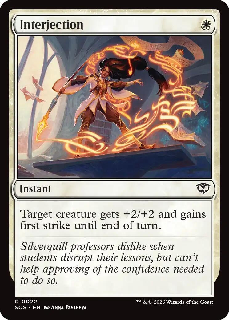 Image for Interjection (Secrets of Strixhaven) (22) - Magic: The Gathering