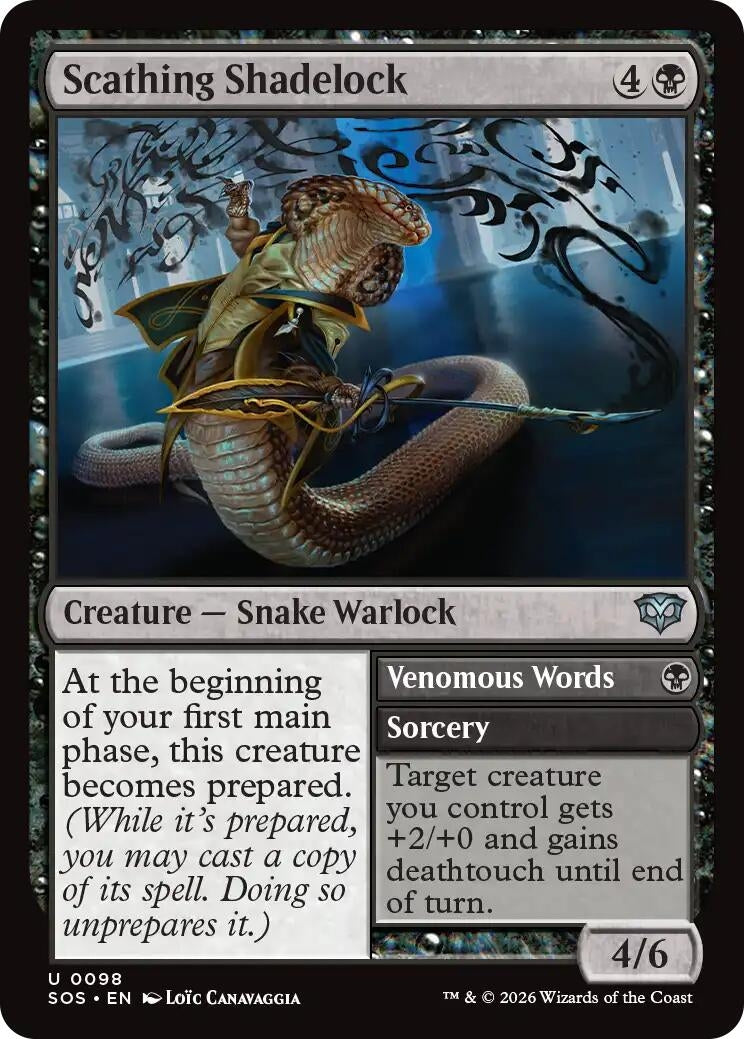 Image for Scathing Shadelock (Secrets of Strixhaven) (98) - Magic: The Gathering
