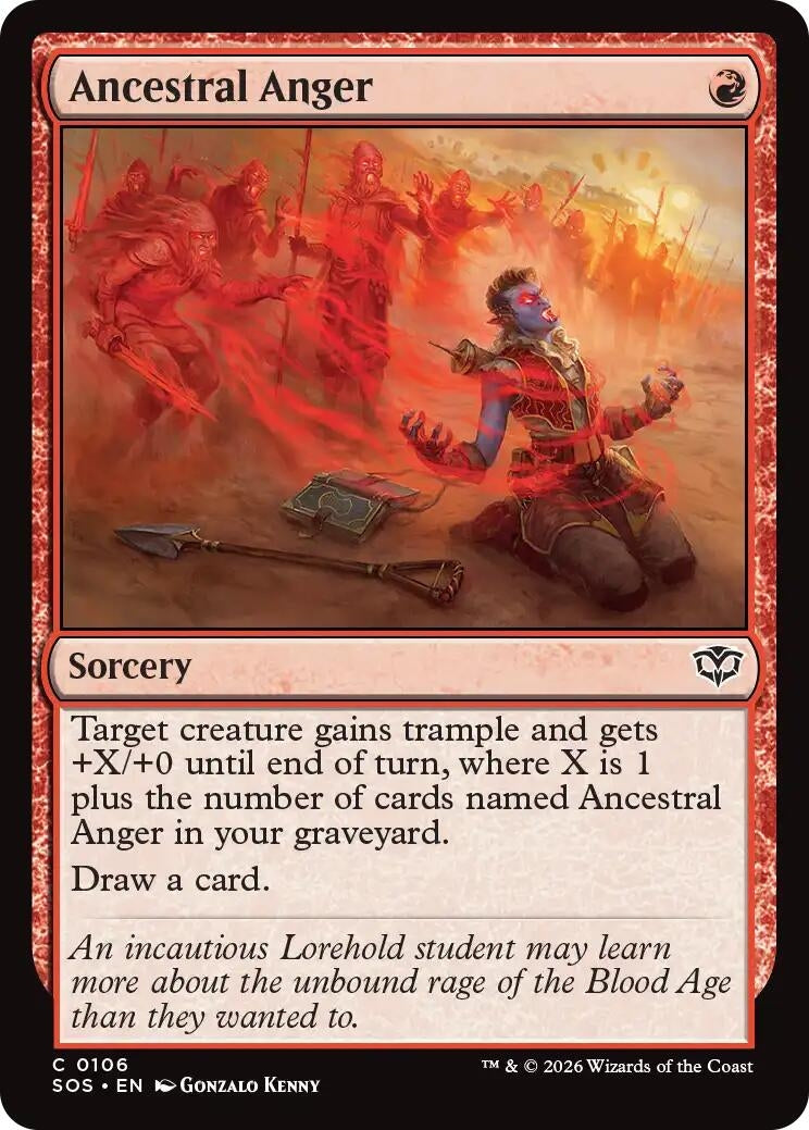 Image for Ancestral Anger (Secrets of Strixhaven) (106) - Magic: The Gathering