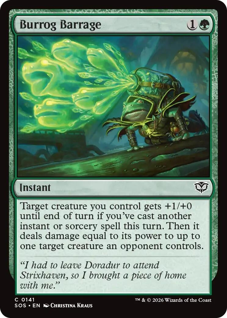 Image for Burrog Barrage (Secrets of Strixhaven) (141) - Magic: The Gathering