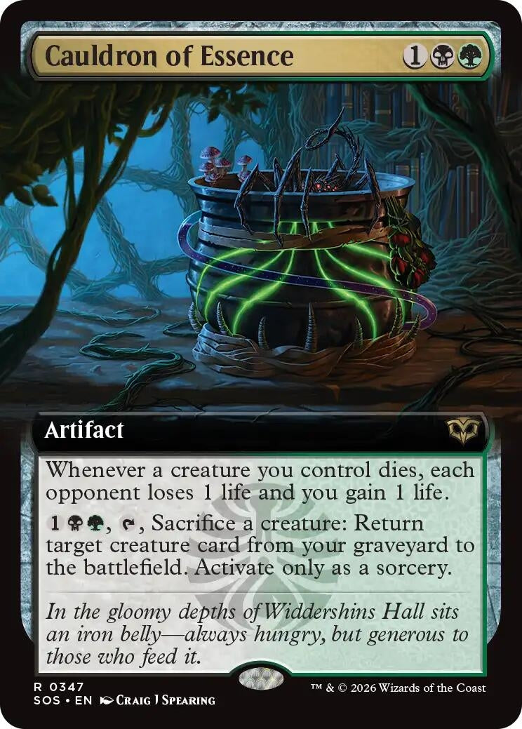 Image for Cauldron of Essence (Extended Art) (Secrets of Strixhaven) (347) - Magic: The Gathering