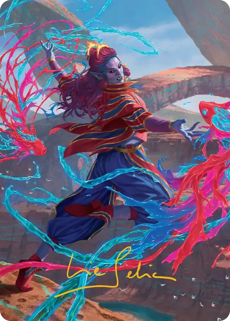 Image for Rootha, Mastering the Moment Art Card (Gold-Stamped Signature) (Art Series: Secrets of Strixhaven) (34) (ASSOS) - Magic: The Gathering