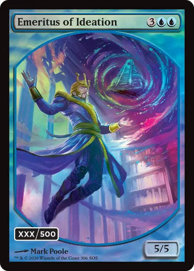 Emeritus of Ideation (Retro Frame) (Serial Numbered) (Double Rainbow Foil) (Secrets of Strixhaven) (306)