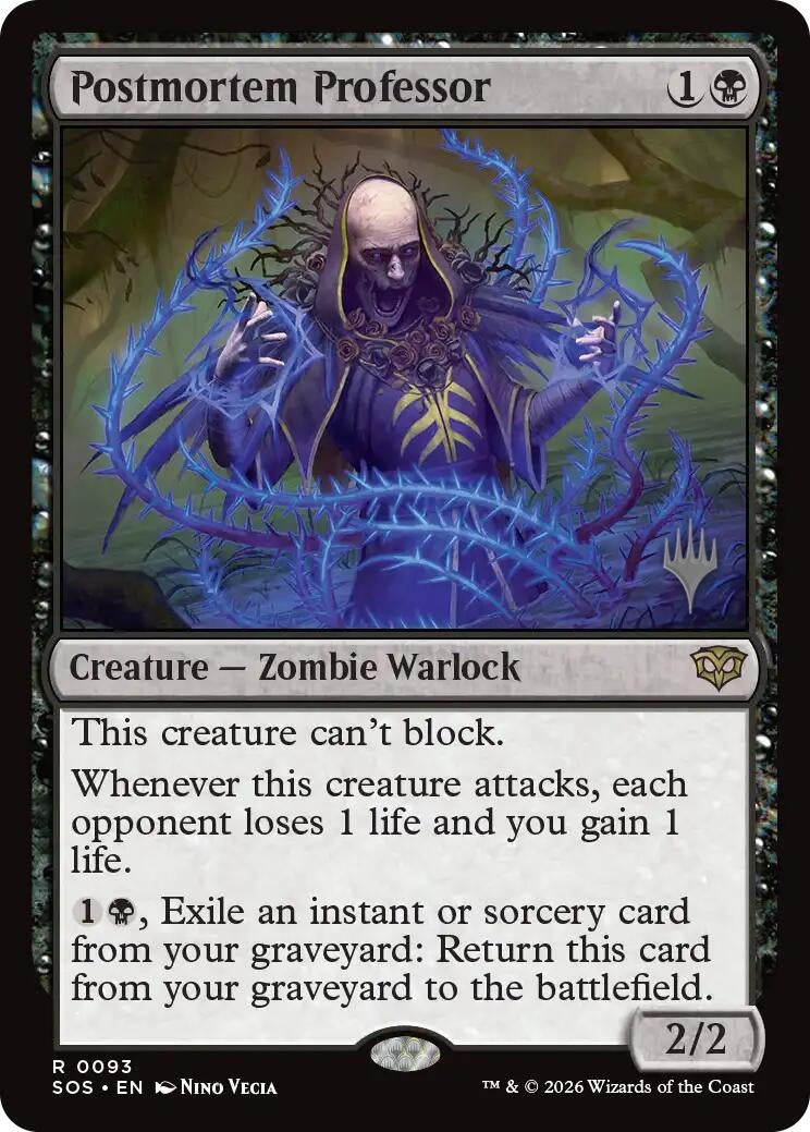 Image for Postmortem Professor (Promo Pack: Secrets of Strixhaven) (93) - Magic: The Gathering
