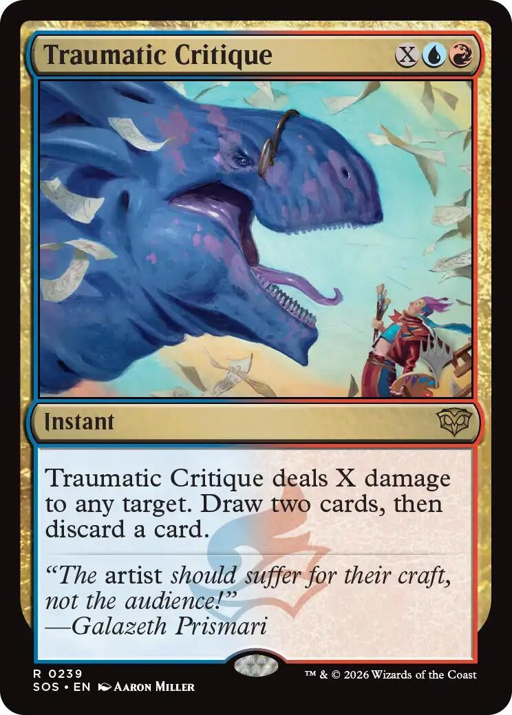Image for Traumatic Critique (Promo Pack: Secrets of Strixhaven) (239) (PPSOS) - Magic: The Gathering