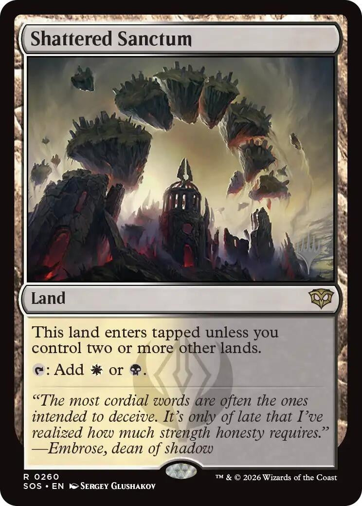 Image for Shattered Sanctum (Promo Pack: Secrets of Strixhaven) (260) (PPSOS) - Magic: The Gathering