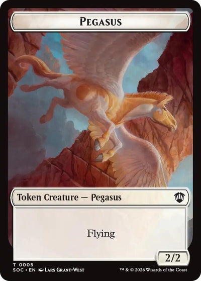 Pegasus // Inkling (0022) Double-Sided Token (Commander: Secrets of Strixhaven) (5 // 22)