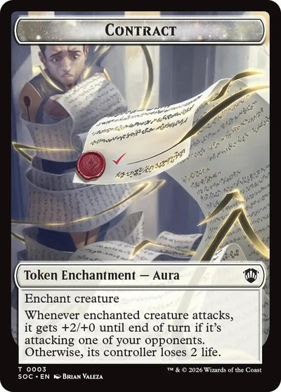 Contract // Copy Double-Sided Token (Commander: Secrets of Strixhaven) (3 // 1)