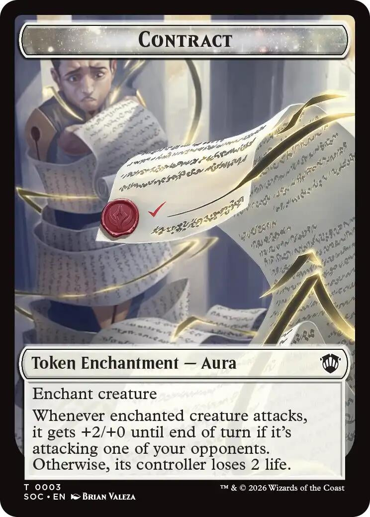 Image for Contract // Copy Double-Sided Token (Commander: Secrets of Strixhaven) (3 // 1) - Magic: The Gathering