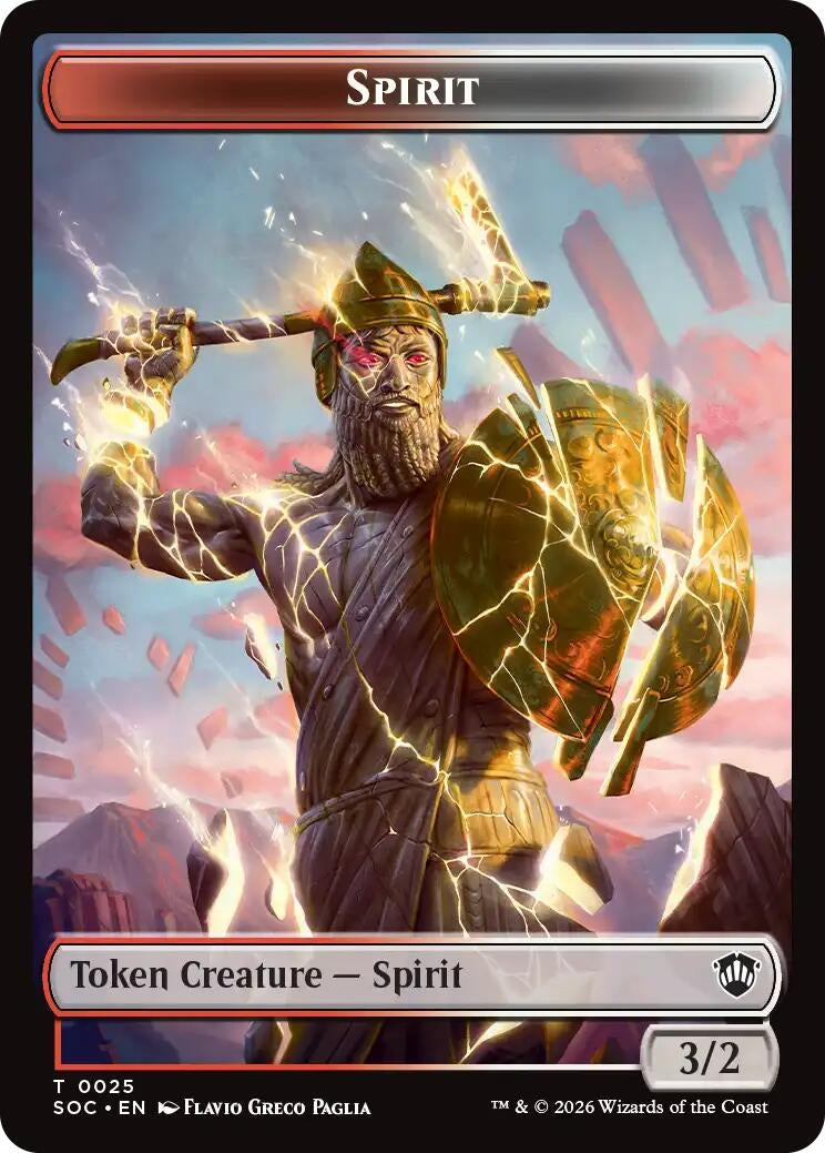 Image for Spirit (0025) // Copy Double-Sided Token (Commander: Secrets of Strixhaven) (25 // 1) - Magic: The Gathering