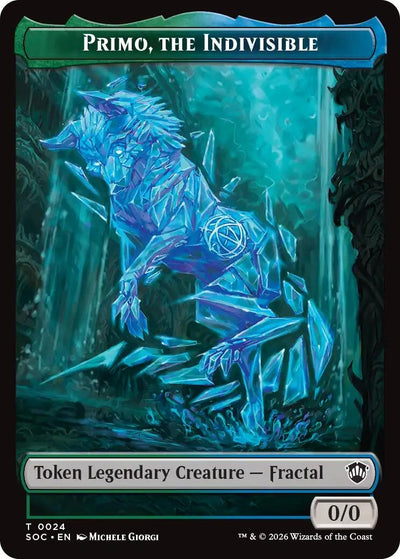 Primo, The Indivisible // Treasure Double-Sided Token (Commander: Secrets of Strixhaven) (24 // 12)