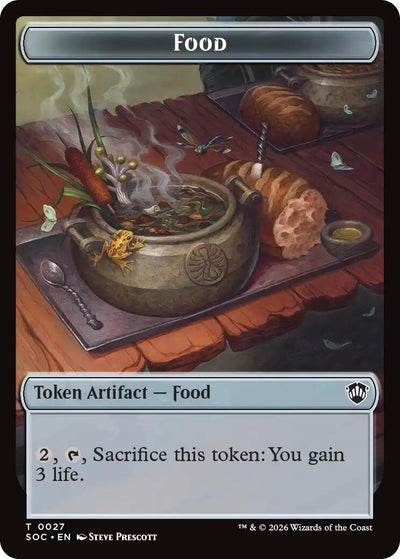 Food // City's Blessing Double-Sided Token (Commander: Secrets of Strixhaven) (27 // 29)